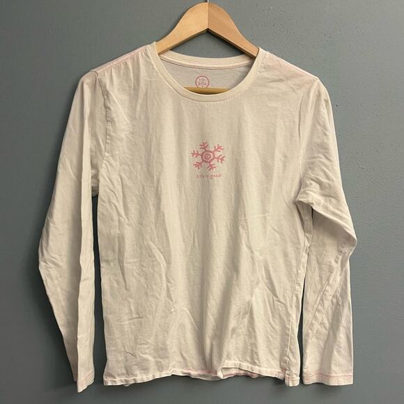 Life Is Good Snowflake T-Shirt - Picture 1 of 2